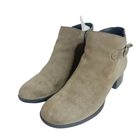 Born Phobos Women's Tan Suede Booties Ankle Boots Women's Size 7 - Picture 2 of 9